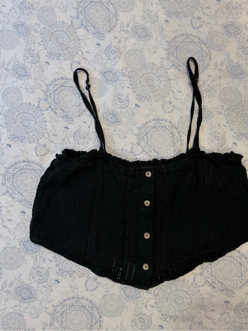 Abercrombie & Fitch Black Textured Tank Top